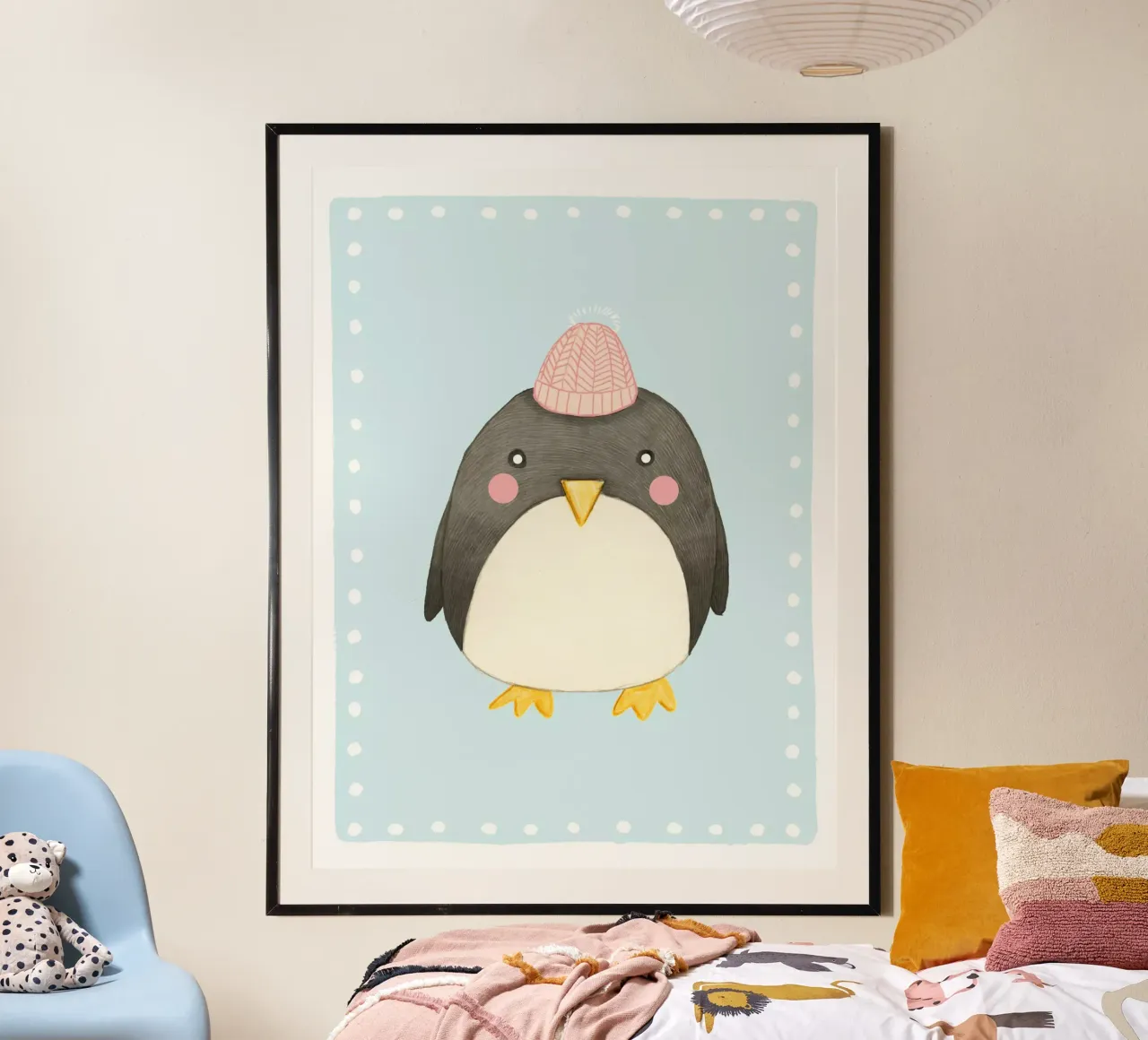 Judith Loske - Pinguin poster con telaio in legno da The Artcircle
