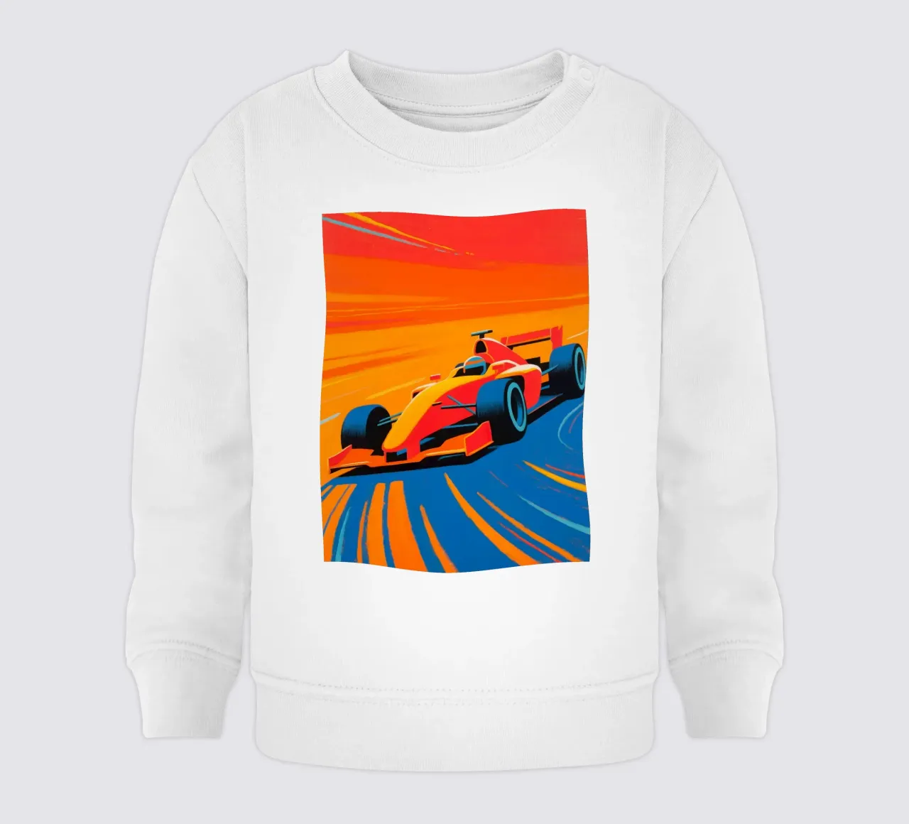 Auto di Formula in pista felpa neonato da Slash Shop