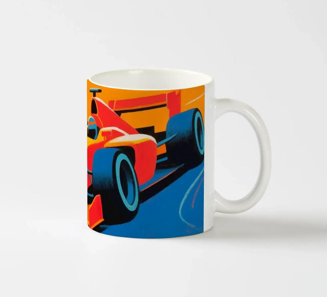 Auto di Formula in pista tazza in ceramica da Slash Shop