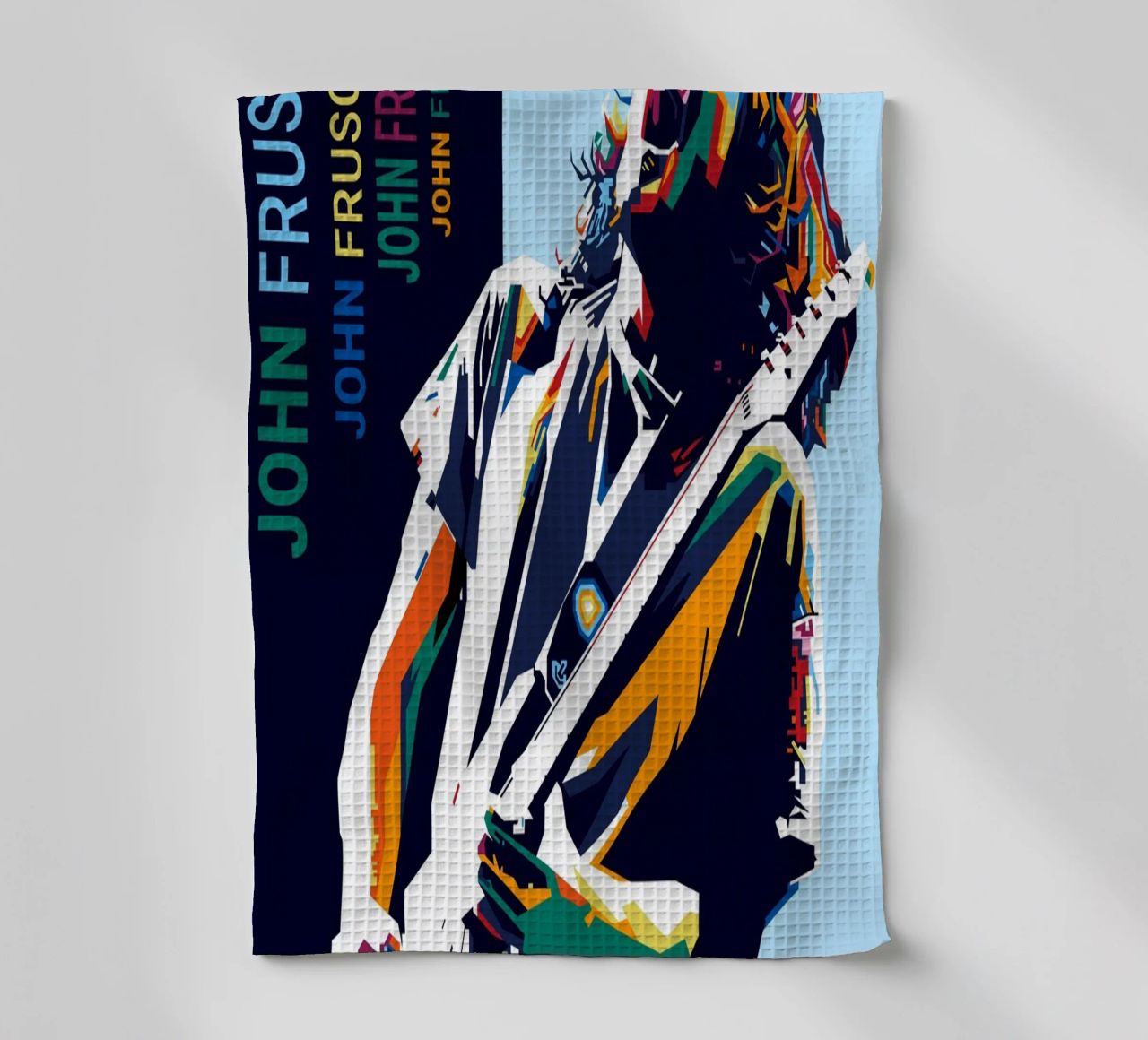 John AF Style WPAP tea towel by SW Artwork