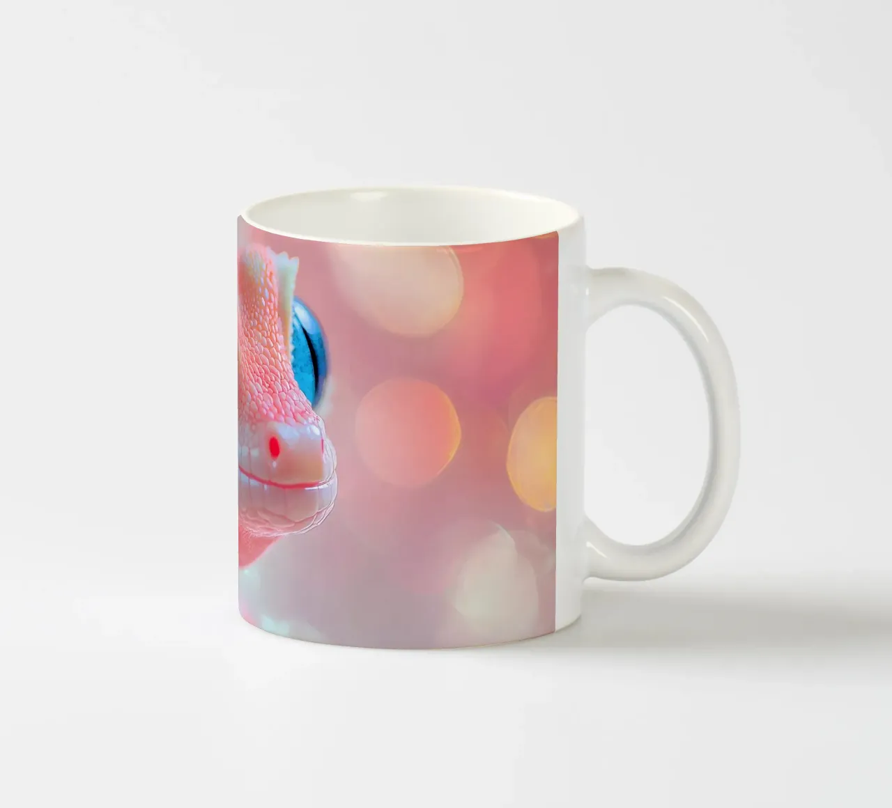 La lucertola rosa tazza in ceramica da M-Ulrich-Digital Art