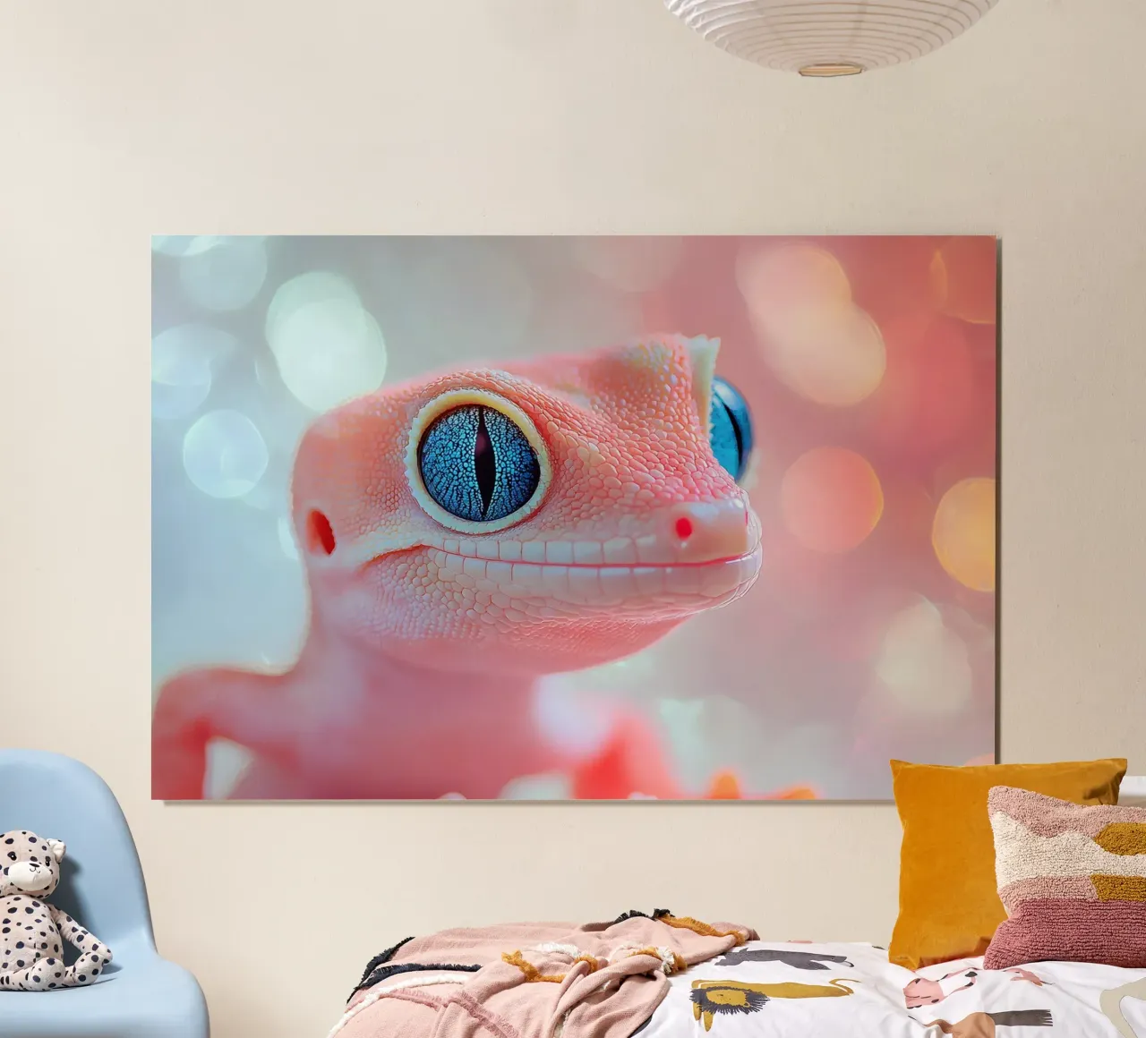 Die pinkfarbene Echse Hahnemühle von M-Ulrich-Digital Art