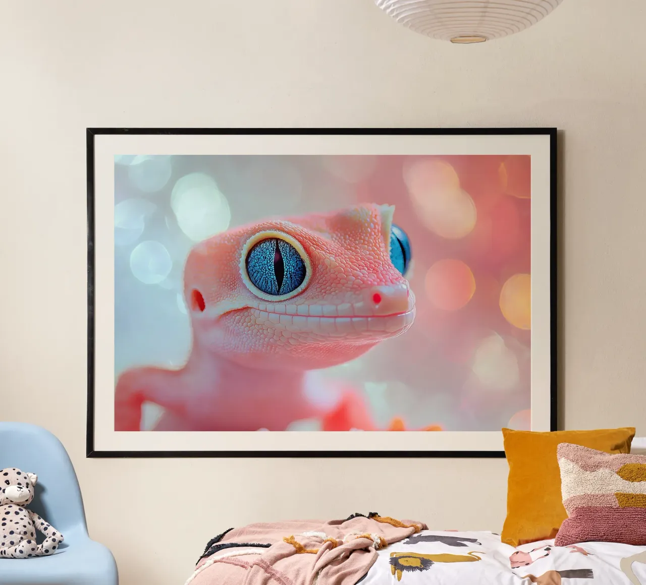 Die pinkfarbene Echse Hahnemühle von M-Ulrich-Digital Art