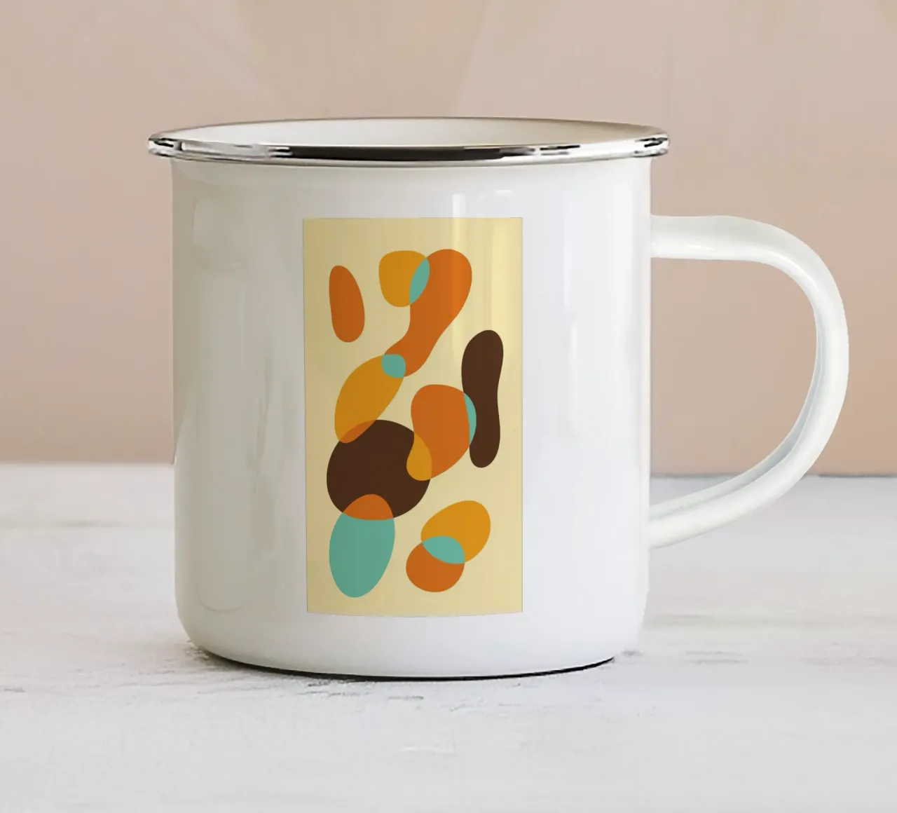 Mare colorato di corallo tazza in smalto da Studio Fun Boy