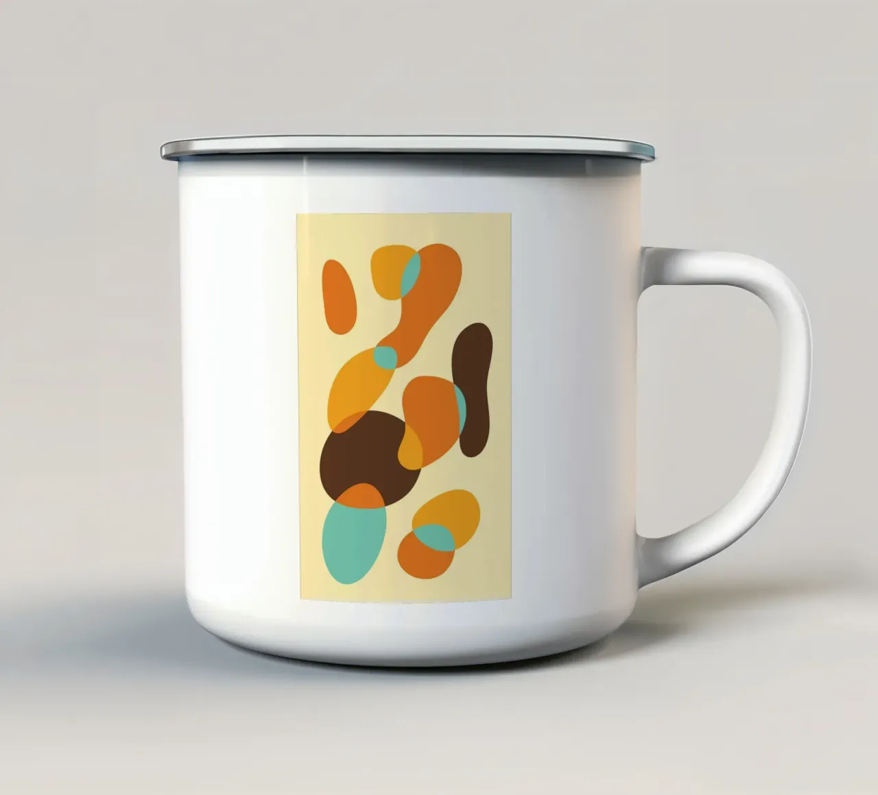 Mare colorato di corallo tazza in smalto da Studio Fun Boy