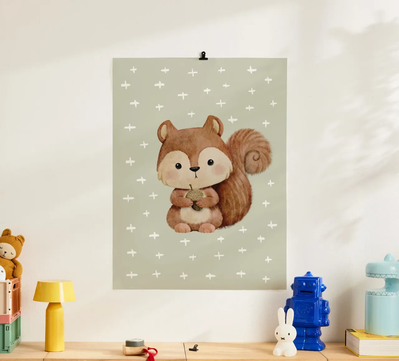 Cute squirrel poster by NoordalLiving