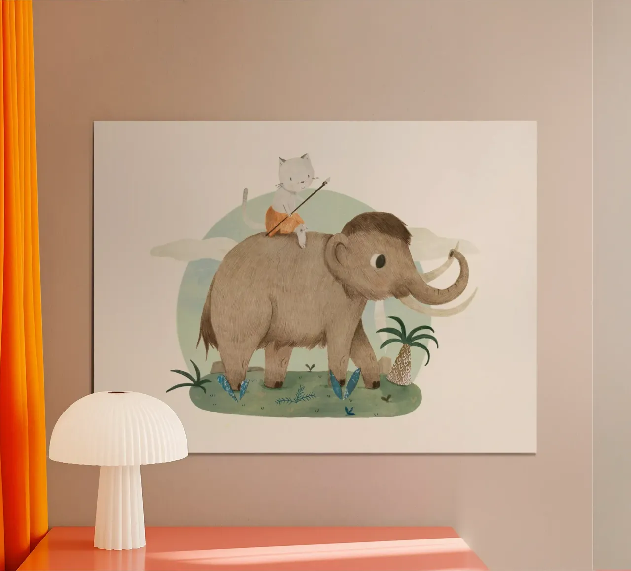 Judith Loske - Steinzeitfreunde poster con telaio in legno da The Artcircle