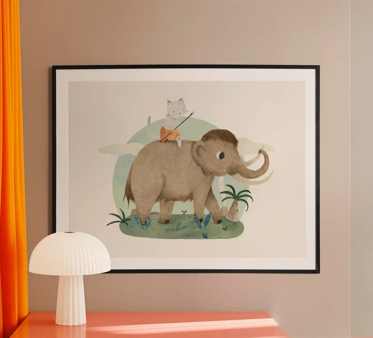 Judith Loske - Steinzeitfreunde poster con telaio in legno da The Artcircle