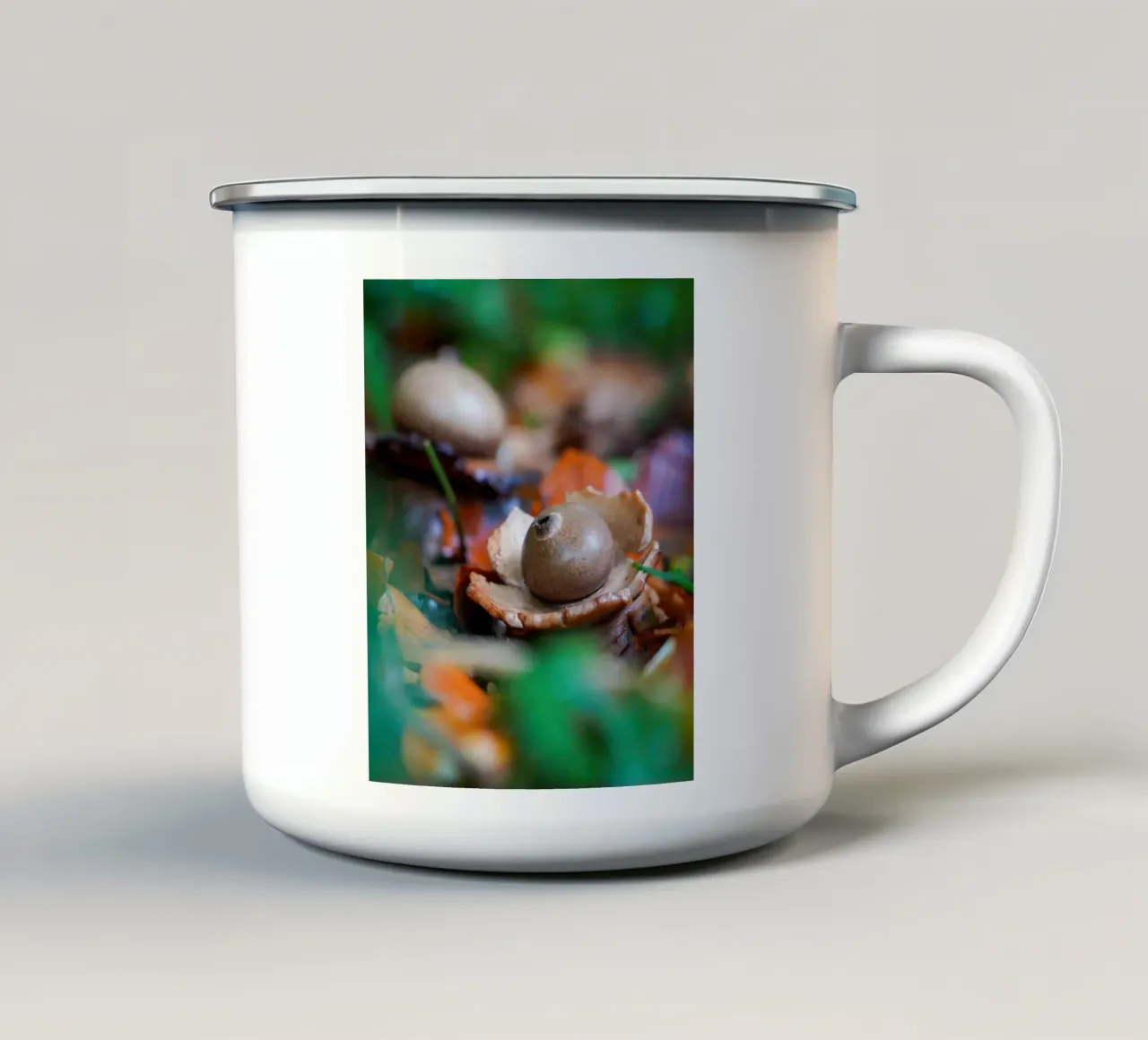 Funghi d'autunno tazza in smalto da Tom's Wildlife