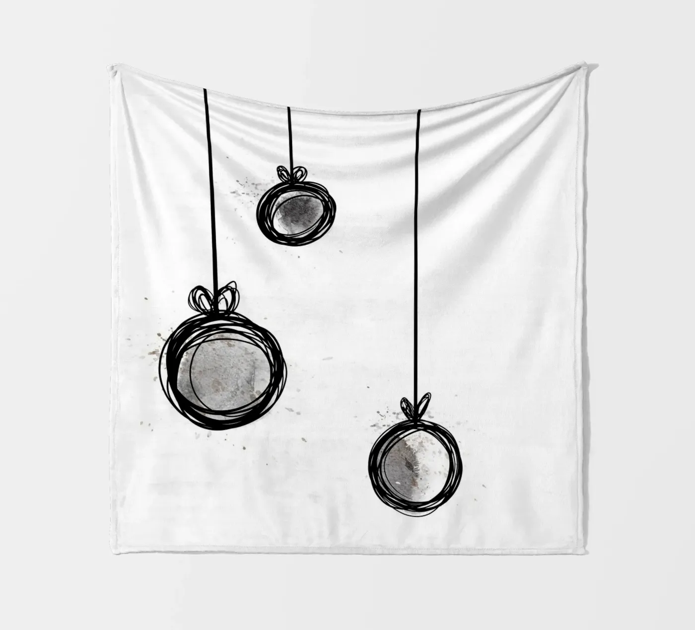 Weihnachtskugeln fleece blanket by Christmas with Froilein Juno