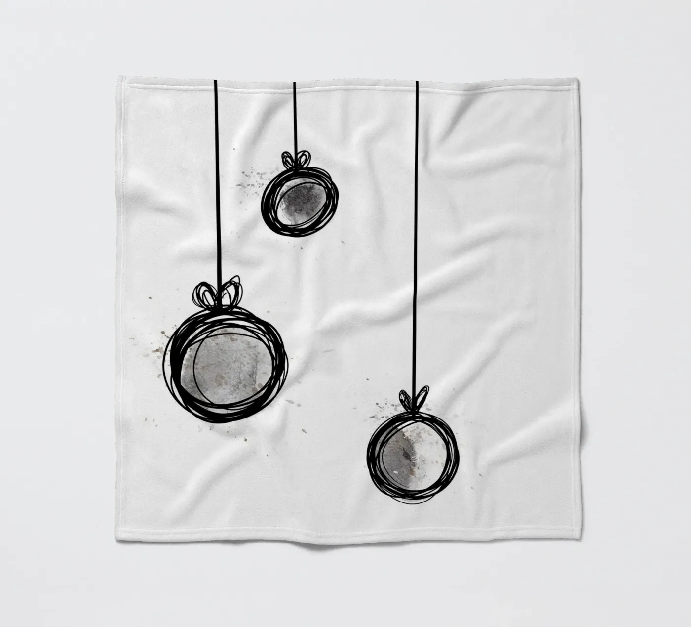 Weihnachtskugeln fleece blanket by Christmas with Froilein Juno