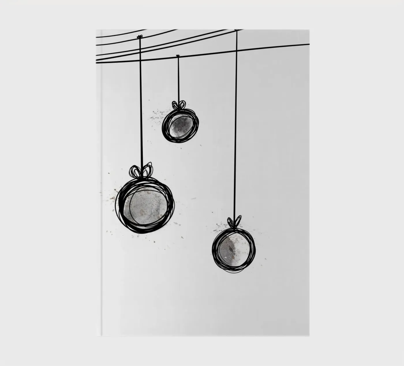 Weihnachtskugeln notebook by Christmas with Froilein Juno