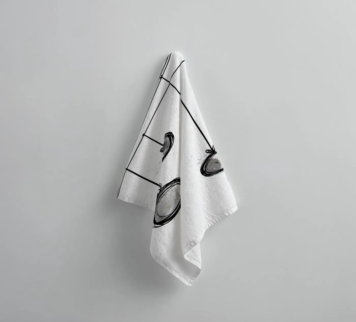 Weihnachtskugeln towel by Christmas with Froilein Juno