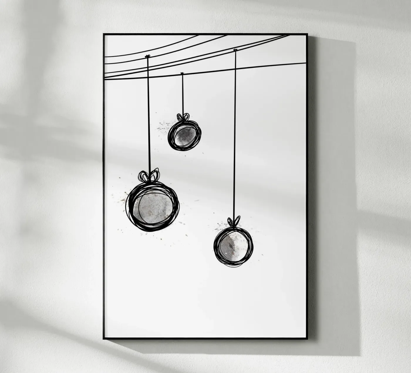 Weihnachtskugeln acryl van Christmas with Froilein Juno