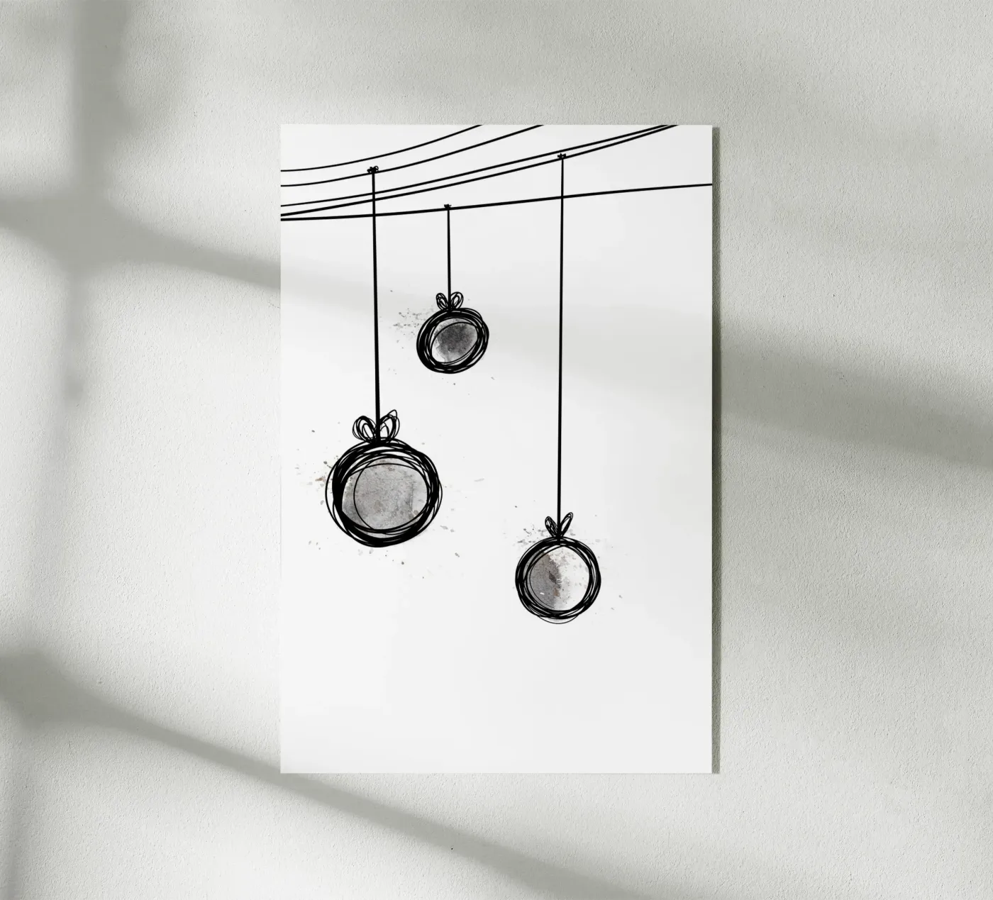 Weihnachtskugeln acryl van Christmas with Froilein Juno