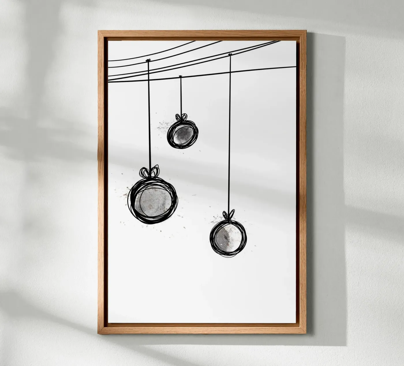 Weihnachtskugeln canvas van Christmas with Froilein Juno