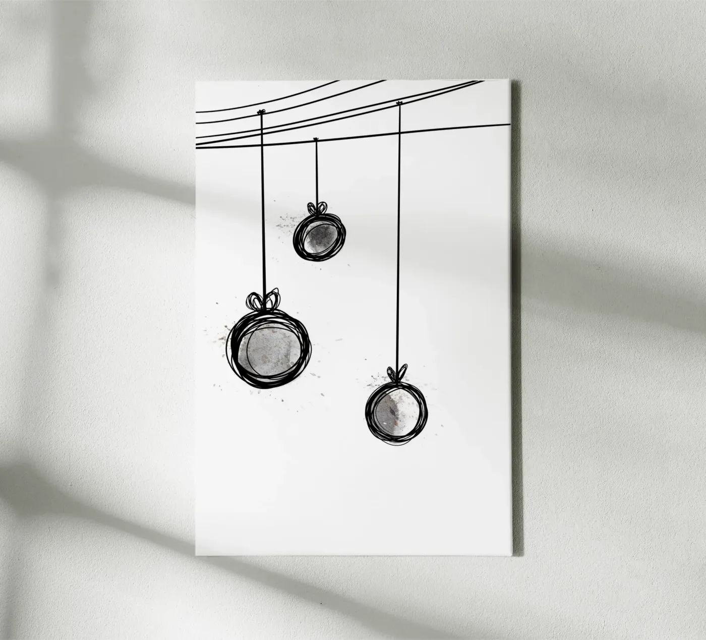 Weihnachtskugeln canvas van Christmas with Froilein Juno