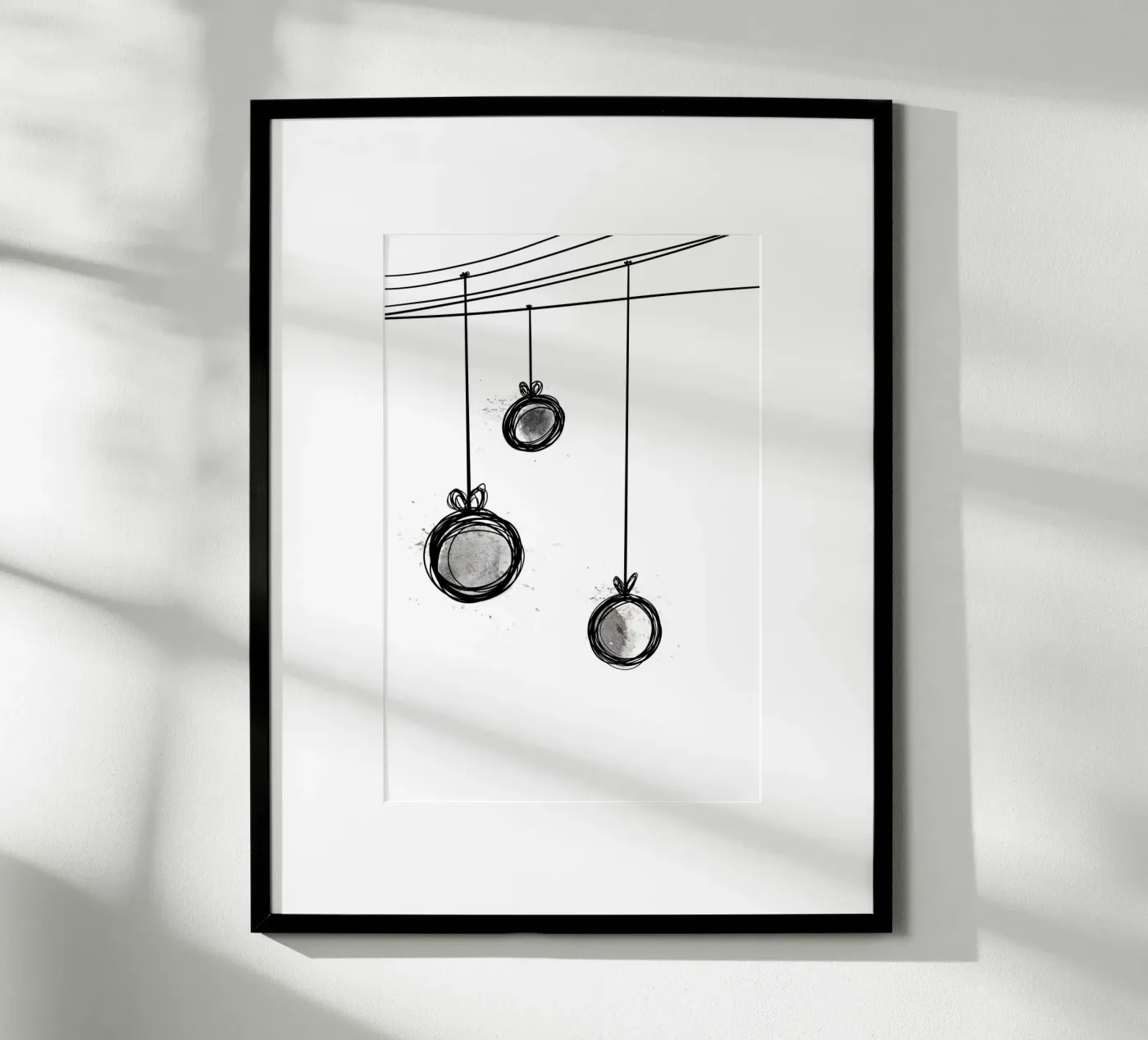 Weihnachtskugeln Poster von Christmas with Froilein Juno