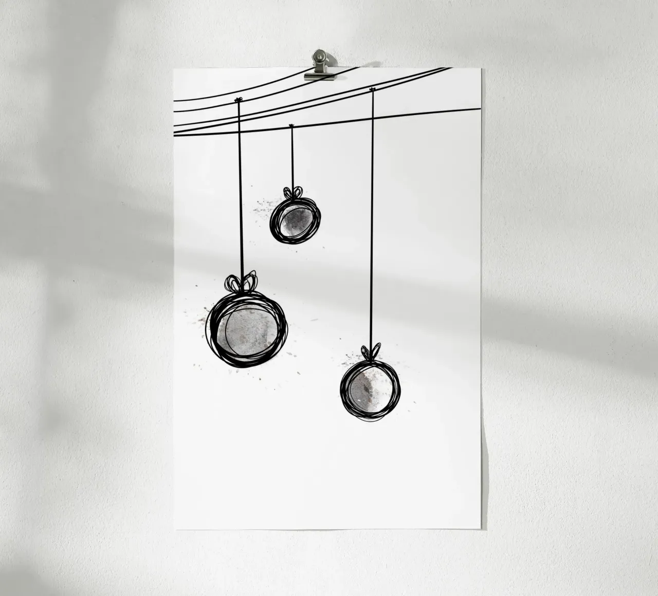 Weihnachtskugeln Poster von Christmas with Froilein Juno