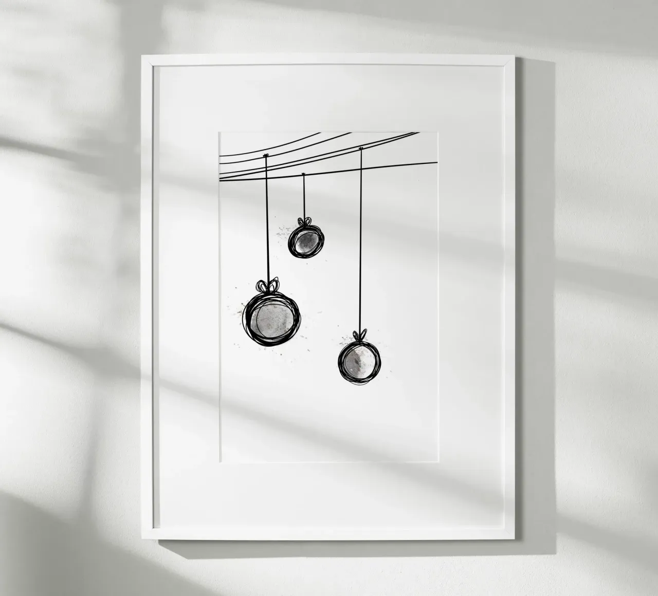 Weihnachtskugeln Poster von Christmas with Froilein Juno