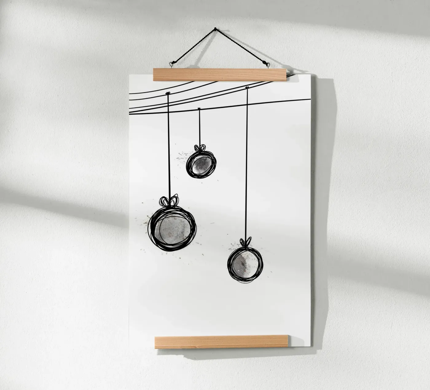 Weihnachtskugeln Poster von Christmas with Froilein Juno