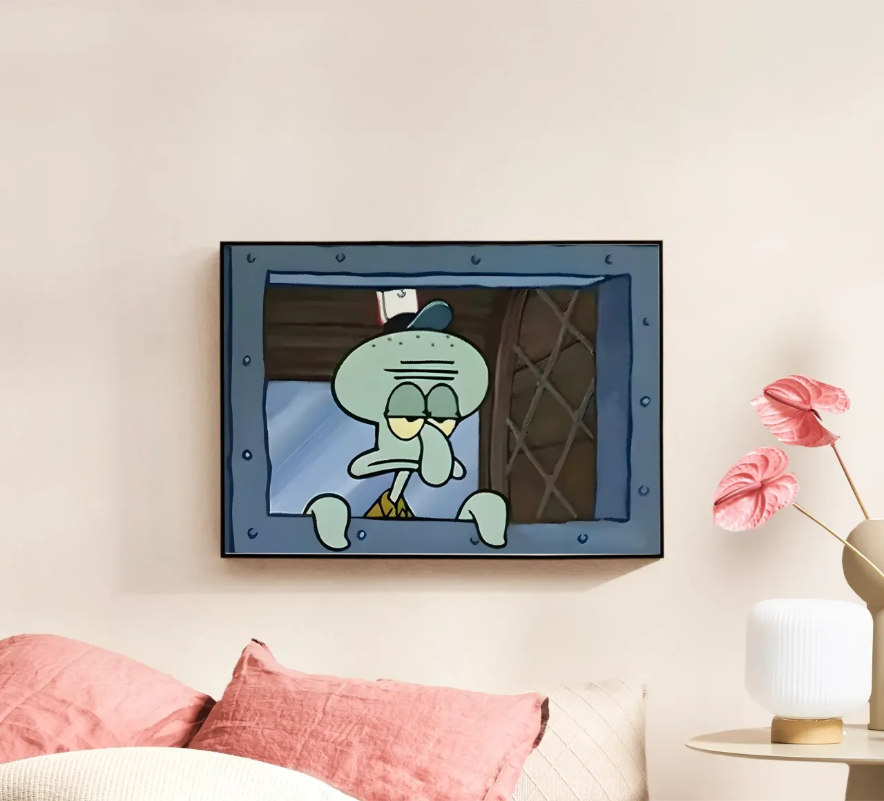 Squidward and Window plexiglass da Funny Frame Factory