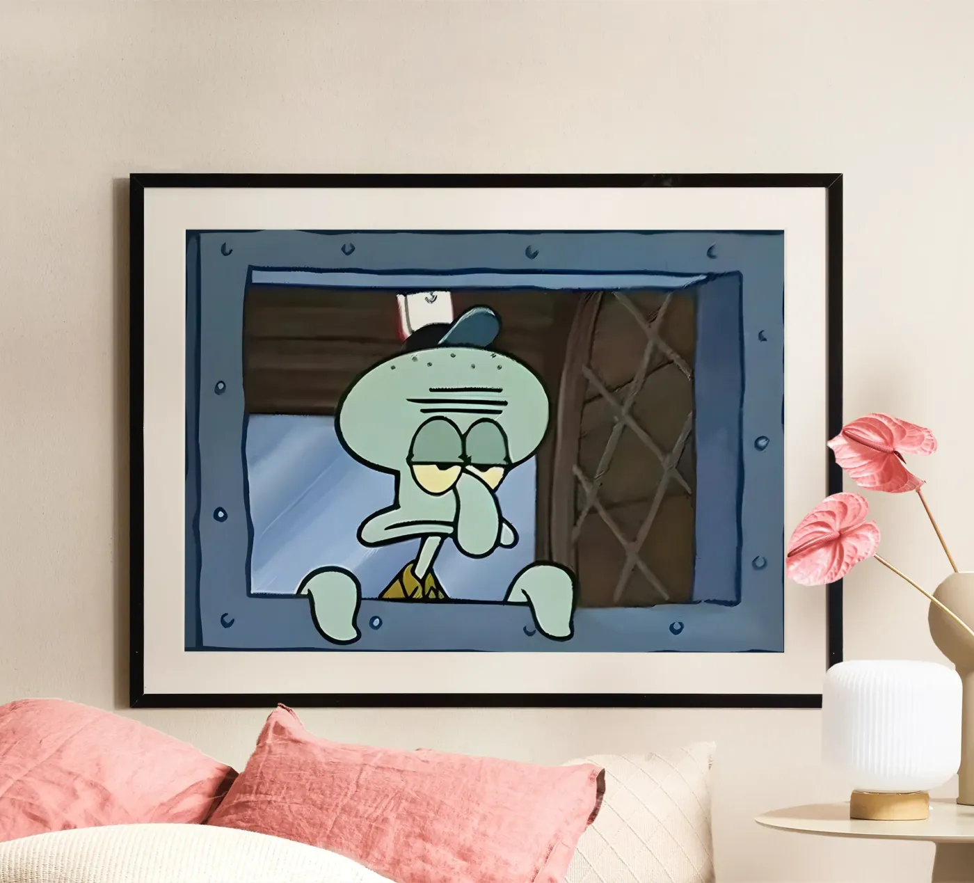 Squidward and Window poster da Funny Frame Factory