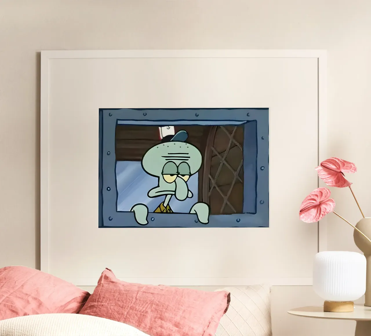 Squidward and Window poster da Funny Frame Factory