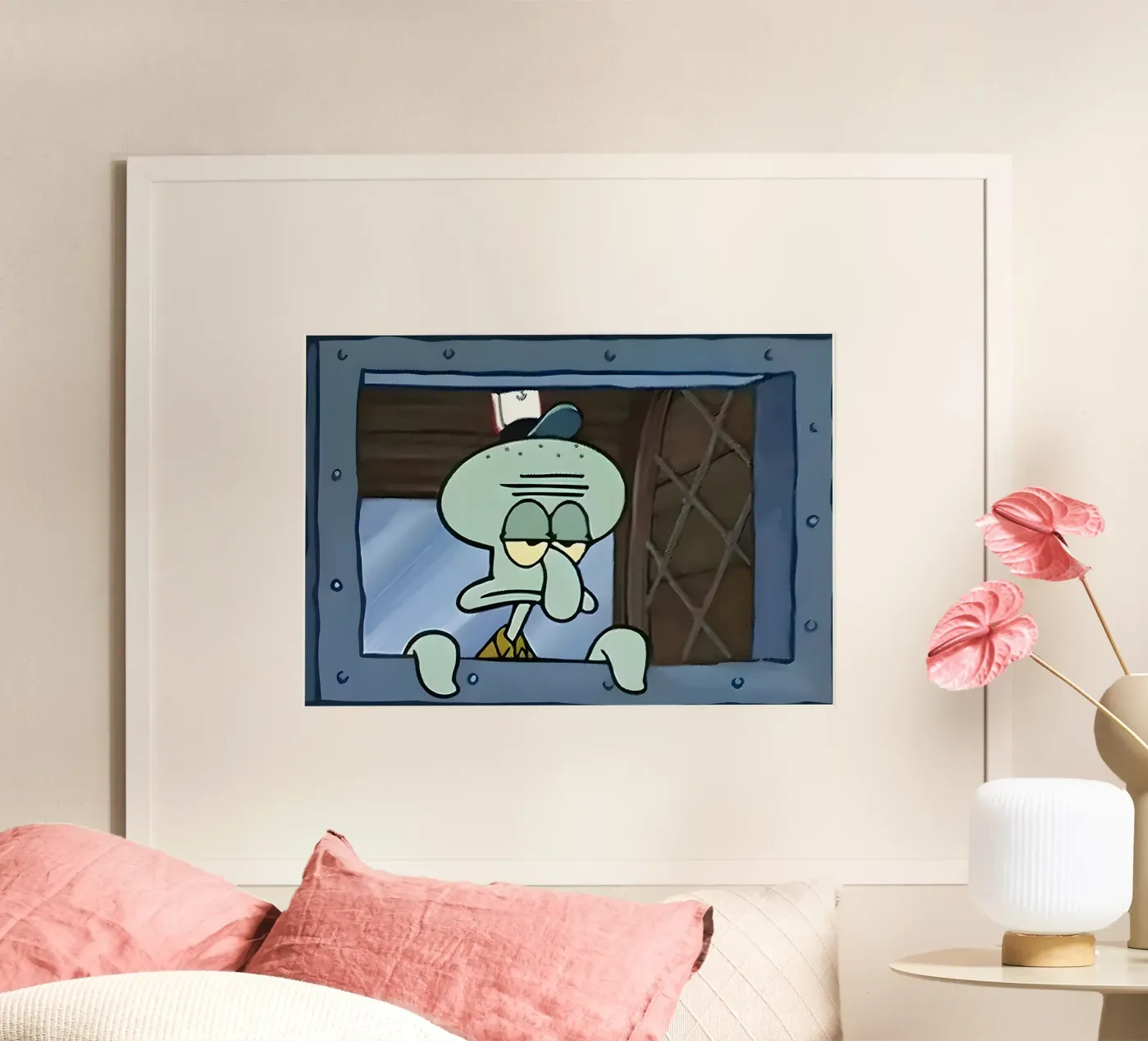 Squidward and Window poster da Funny Frame Factory