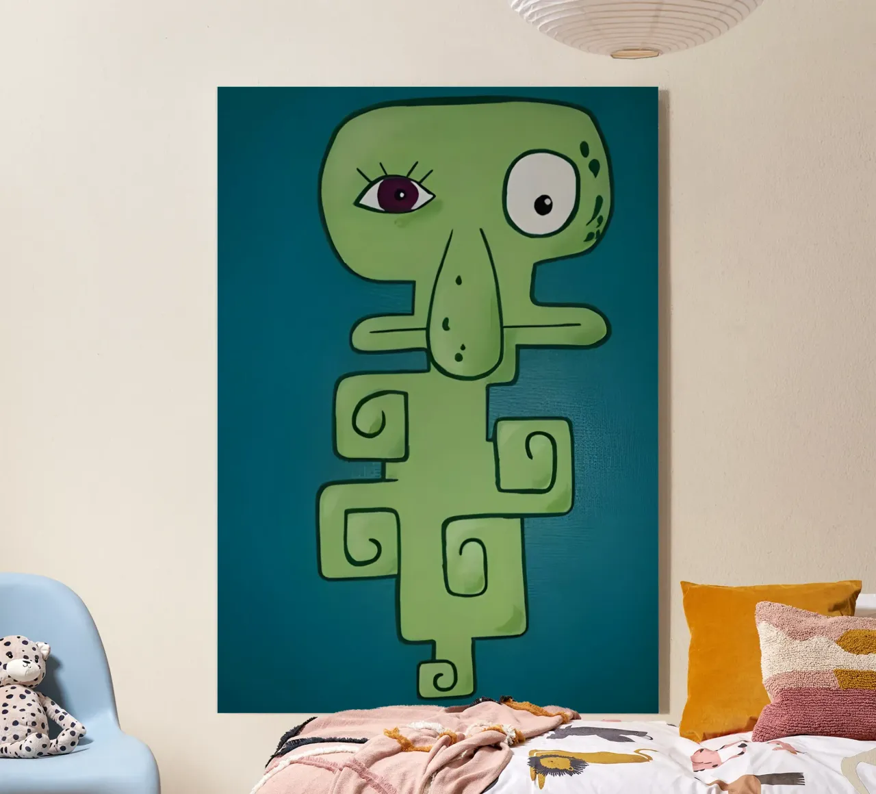 Abstrak Squidward plexiglass da Funny Frame Factory