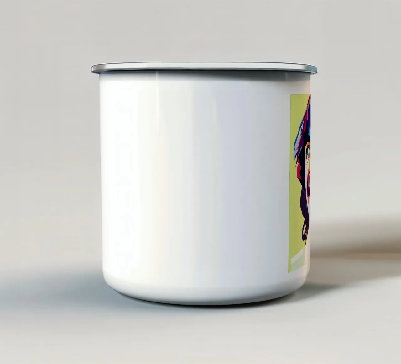 G Harrison Style WPAP taza de esmalte de SW Artwork