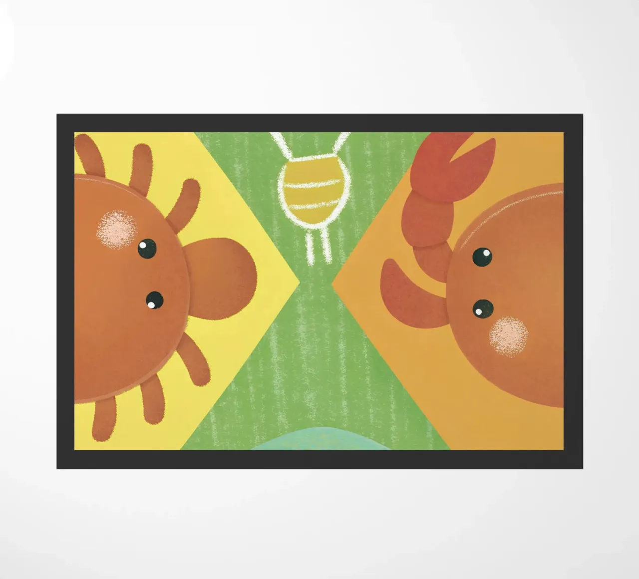 Two Crabs with Different Expressions doormat by LOYAL SHOP