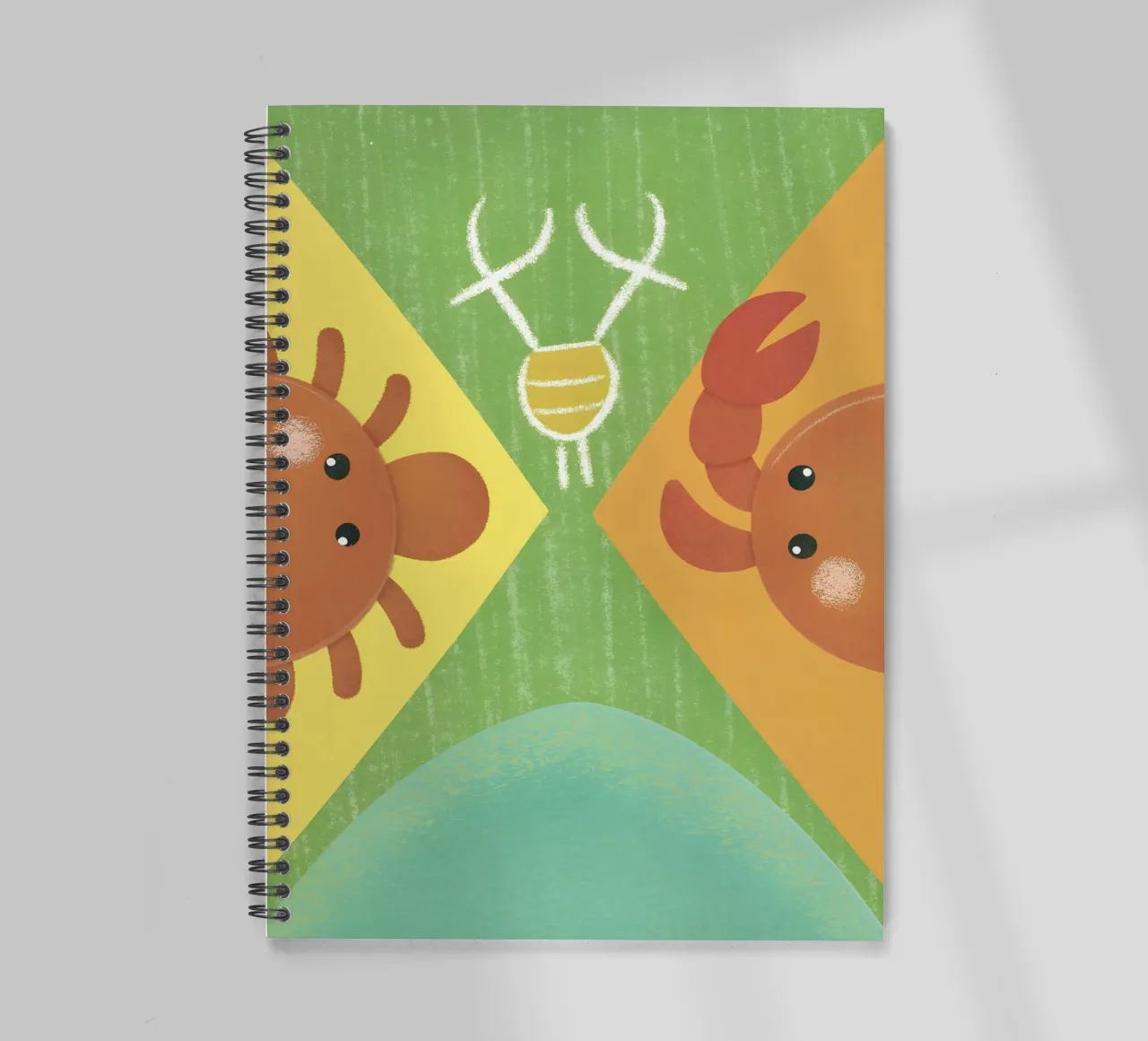 Two Crabs with Different Expressions spiral notebook by LOYAL SHOP