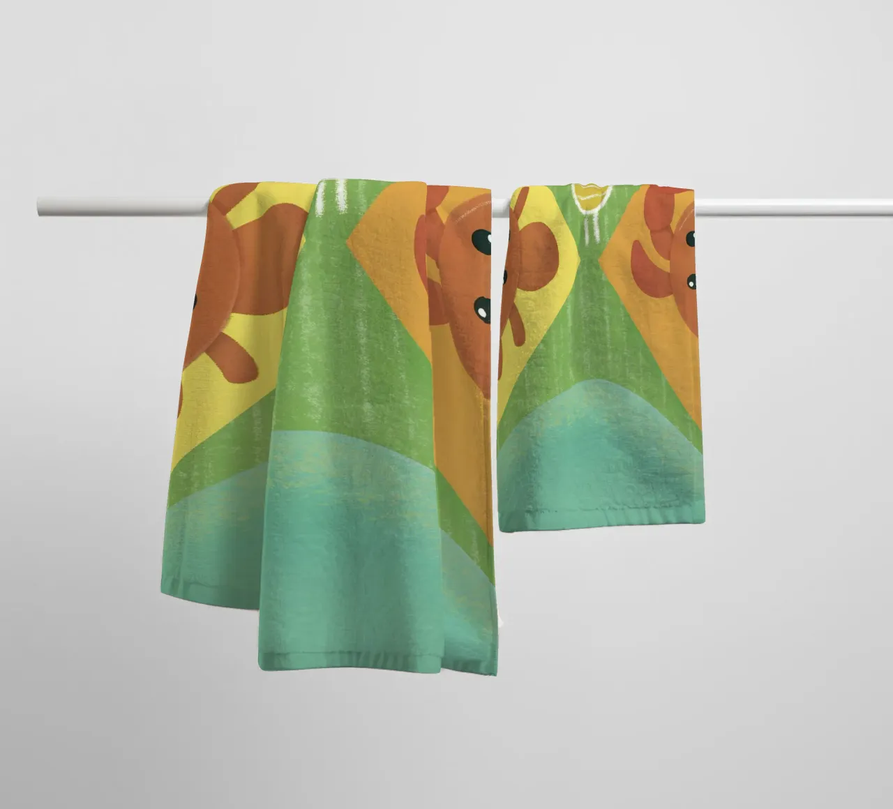 Two Crabs with Different Expressions towel by LOYAL SHOP