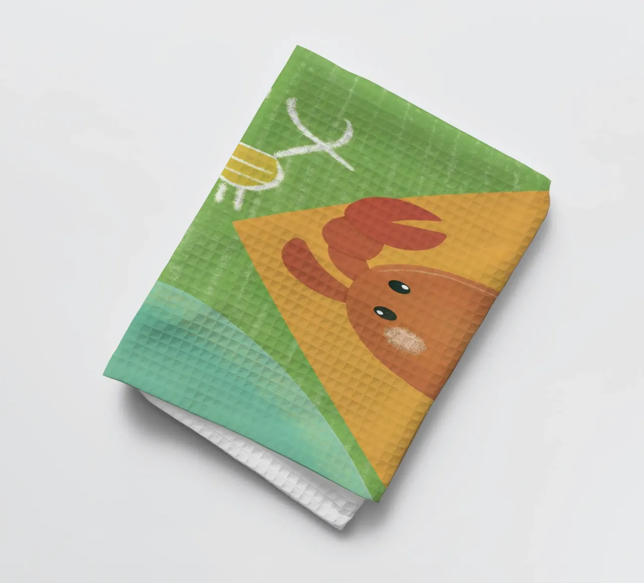 Two Crabs with Different Expressions tea towel by LOYAL SHOP