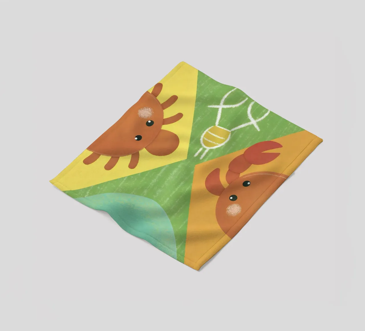 Two Crabs with Different Expressions fleece blanket by LOYAL SHOP