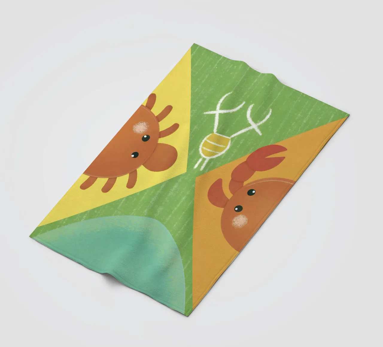 Two Crabs with Different Expressions fleece blanket by LOYAL SHOP