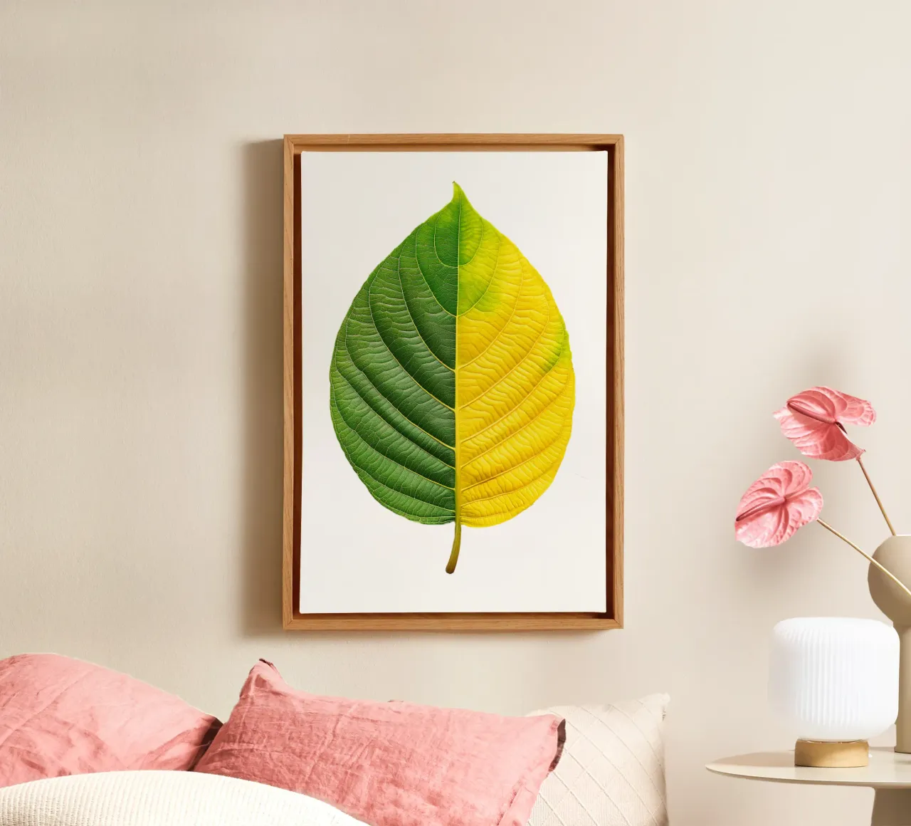 The double half of a leaf canvas with Floater frame by M-Ulrich-Digital Art