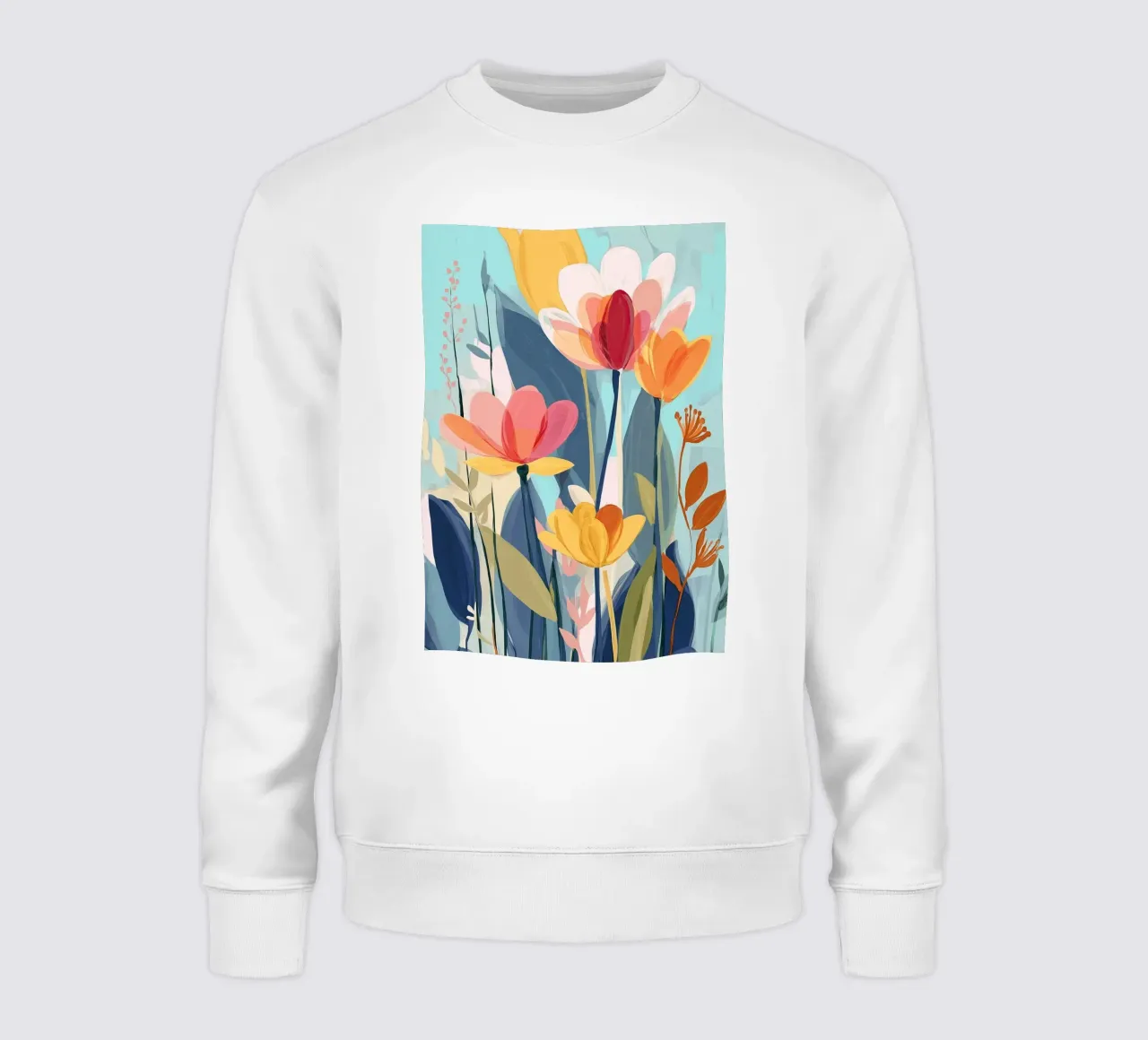 Color Flow – Abstract Botanical Art Print felpa da Amelie Rose