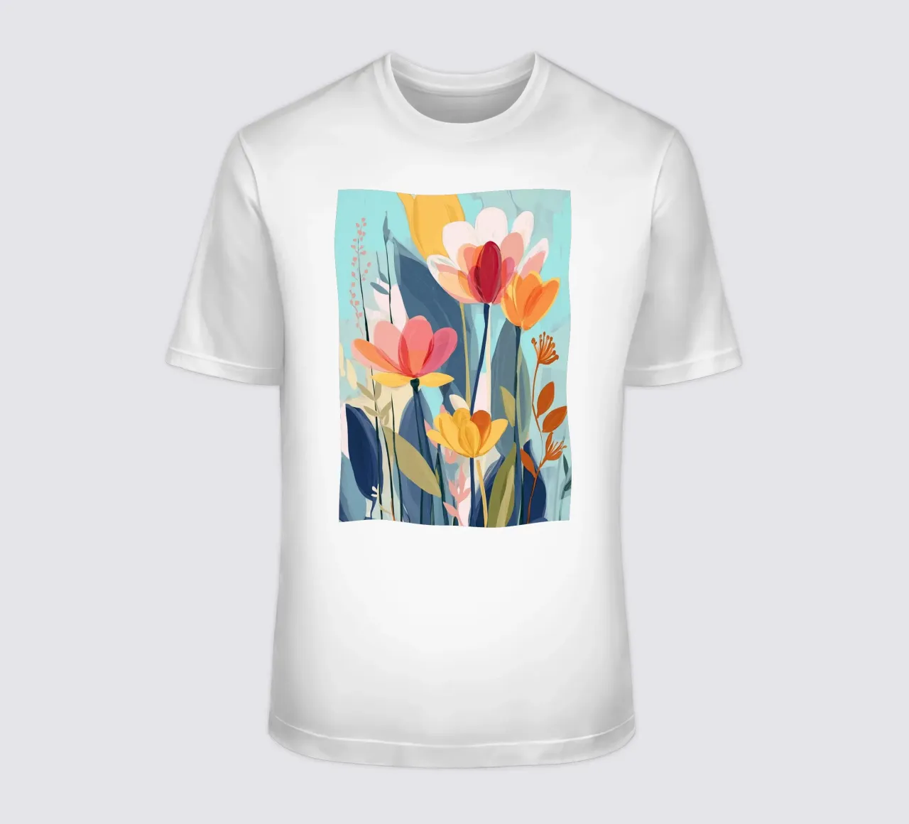 Color Flow – Abstract Botanical Art Print t-shirt da Amelie Rose