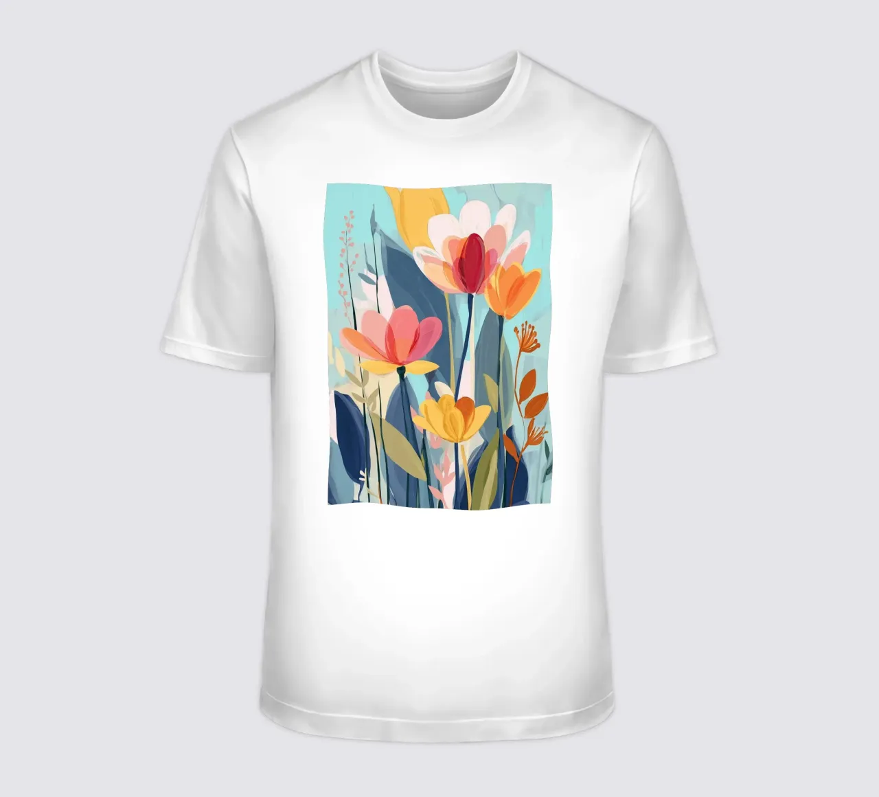 Color Flow – Abstract Botanical Art Print t-shirt da Amelie Rose