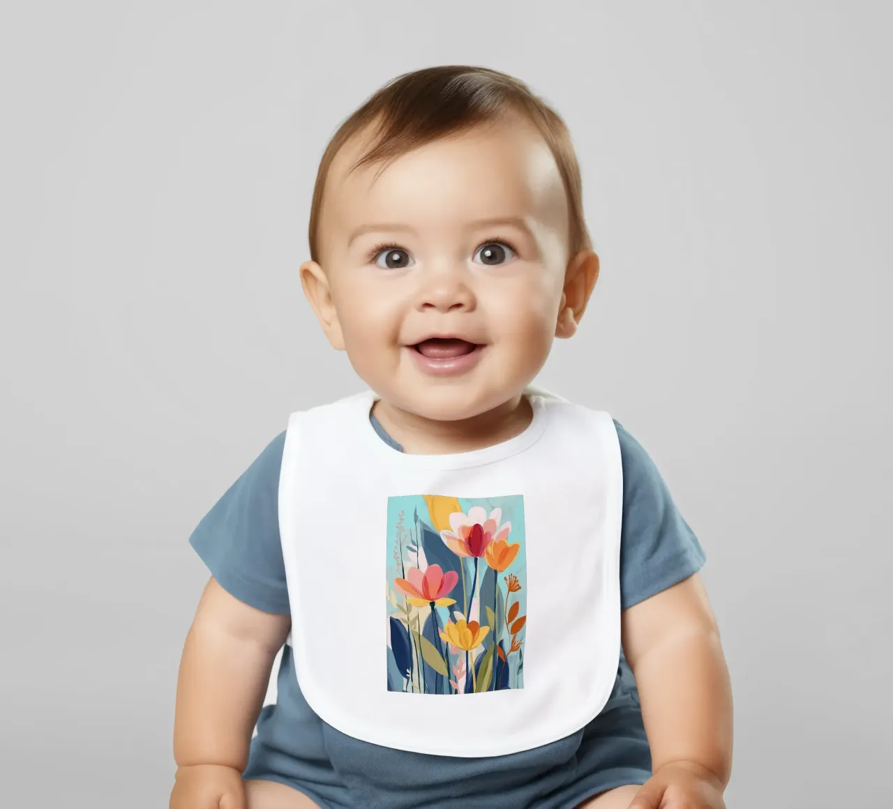 Color Flow – Abstract Botanical Art Print bavaglino da Amelie Rose