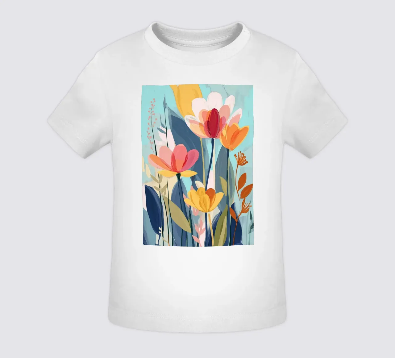 Color Flow – Abstract Botanical Art Print maglietta neonato da Amelie Rose