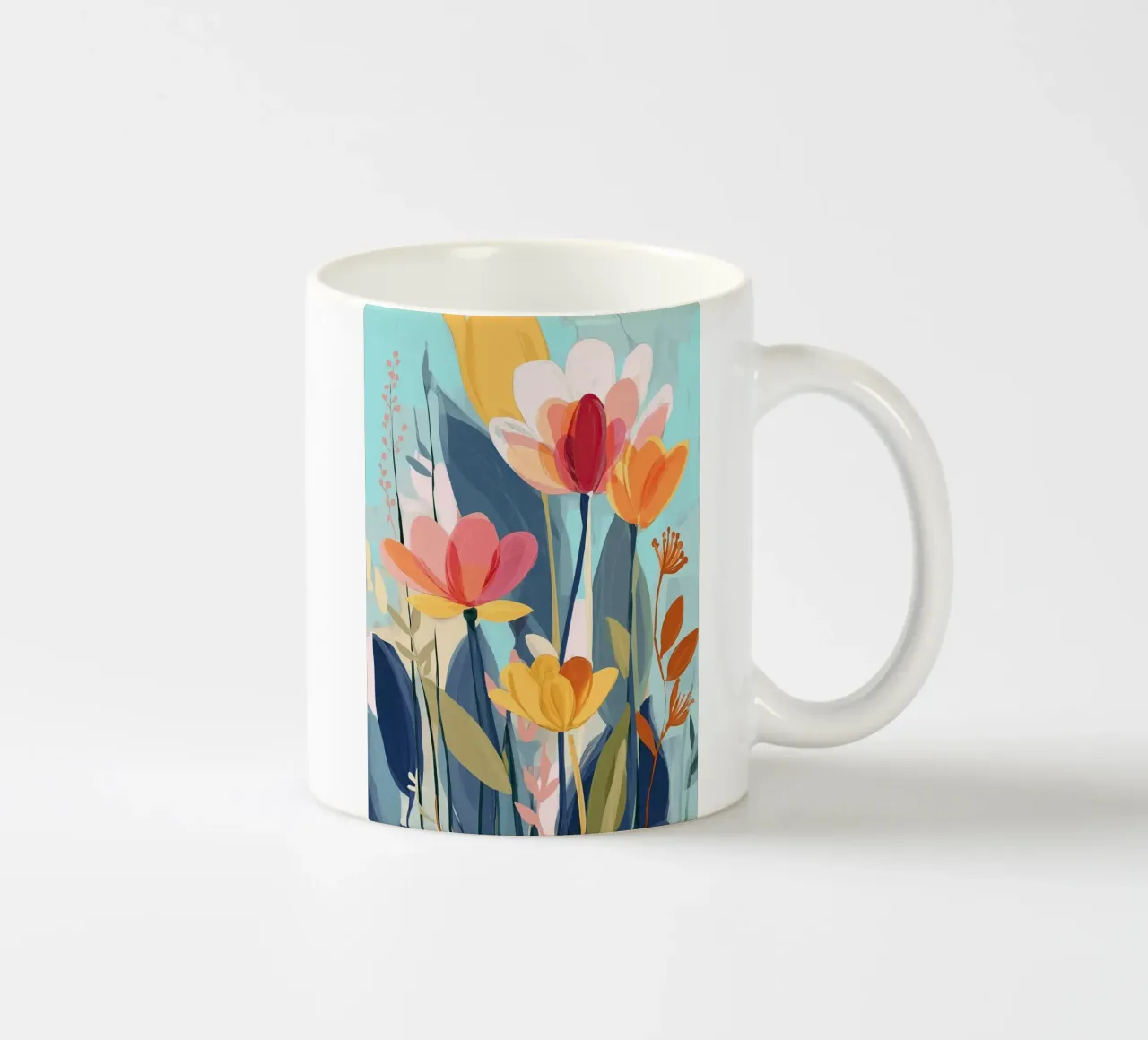 Color Flow – Abstract Botanical Art Print tazza in ceramica da Amelie Rose