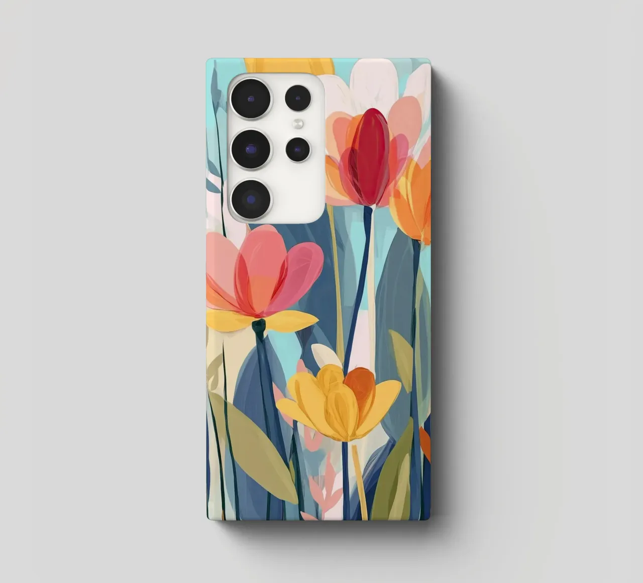 Color Flow – Abstract Botanical Art Print cover samsung da Amelie Rose