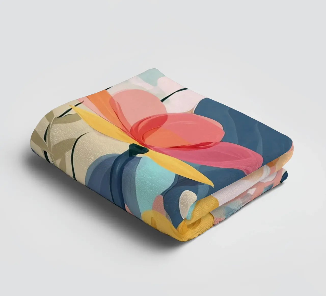 Color Flow – Abstract Botanical Art Print asciugamano da bagno da Amelie Rose