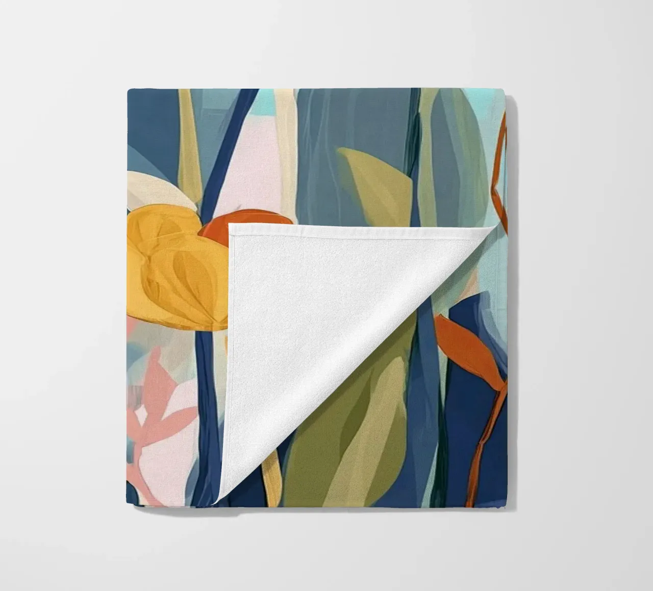 Color Flow – Abstract Botanical Art Print telo mare da Amelie Rose