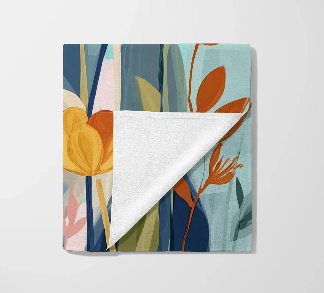 Color Flow – Abstract Botanical Art Print telo mare da Amelie Rose