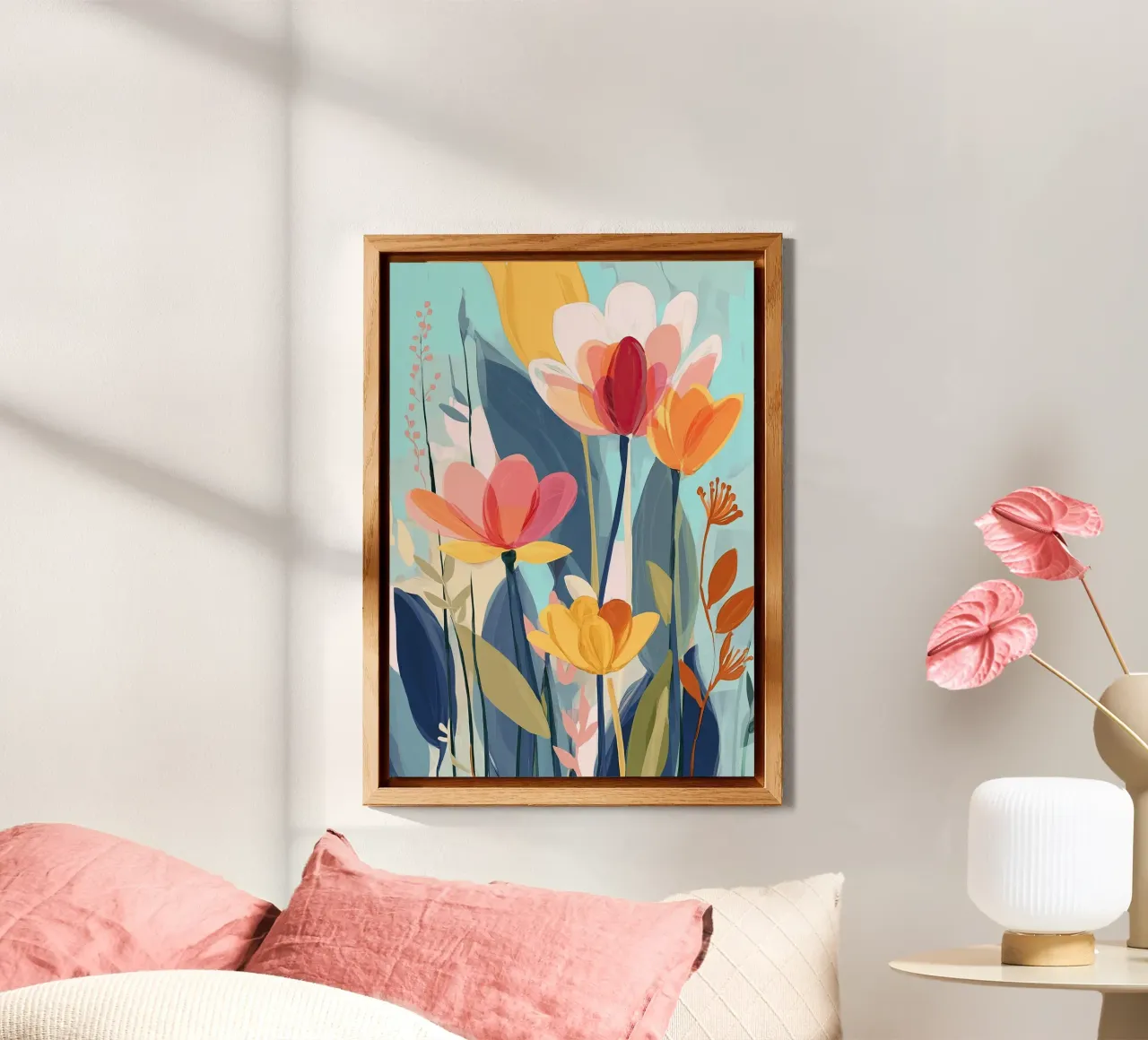 Color Flow – Abstract Botanical Art Print alluminio dibond da Amelie Rose