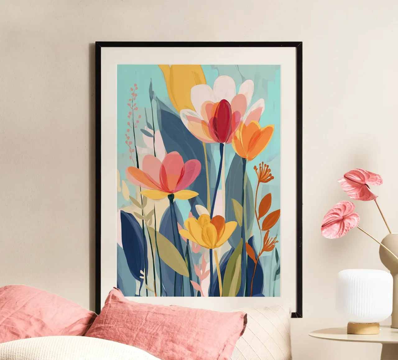 Color Flow – Abstract Botanical Art Print carta hahnemühle da Amelie Rose